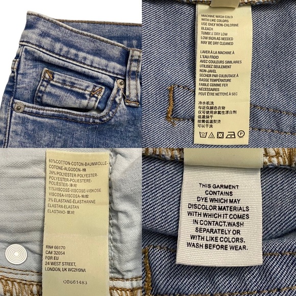 Free People Great Heights Acid Wash Fray Hem Skinny Jeans Stretch Distressed 27 - Picture 4 of 16